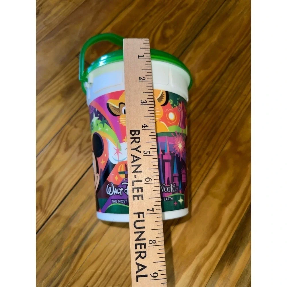 Walt Disney World Park Icons Popcorn Bucket Translucent Green‎ Mickey Lid